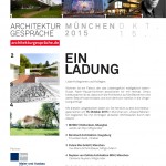 Vortrag - Architekturgespräche München am 15. Oktober 2015