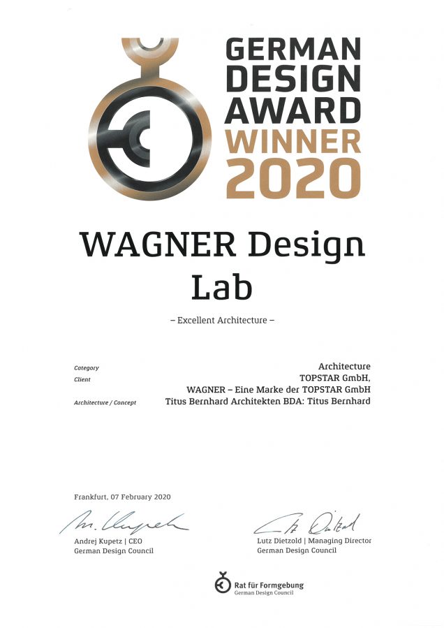 German Design Award Winner 2020: WAGNER Design Lab